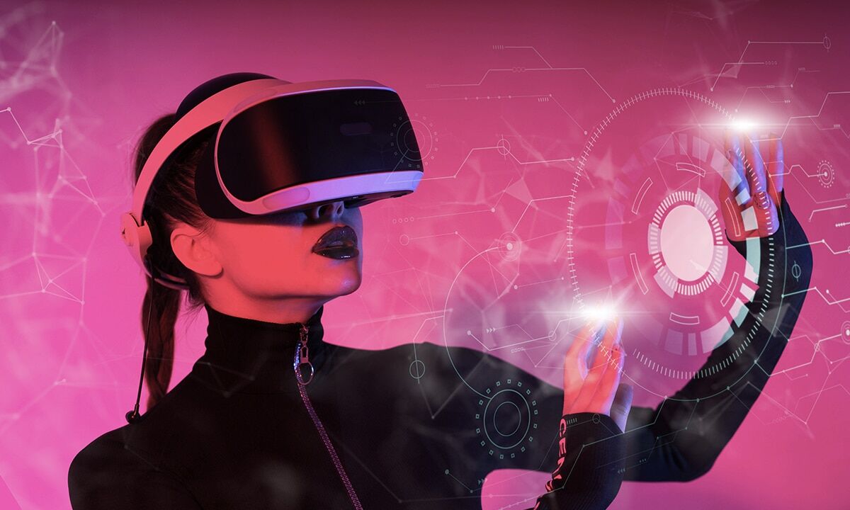 girl on a virtual reality headset