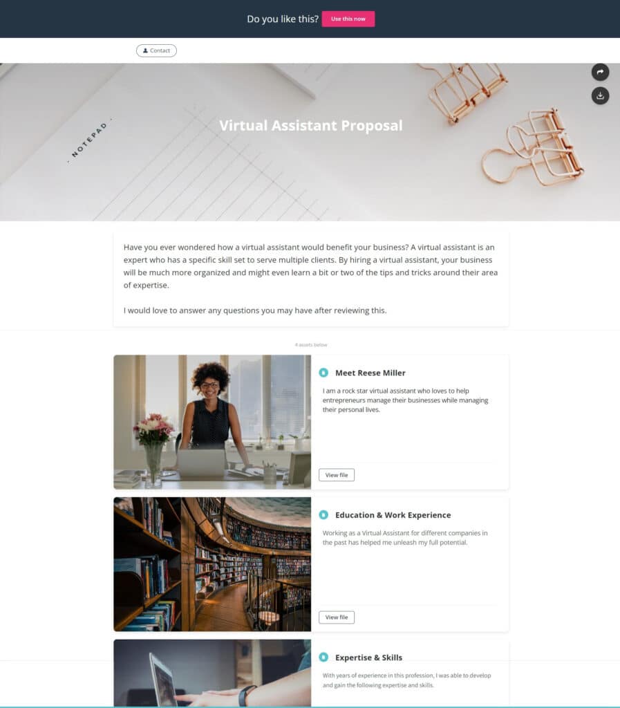 virtual assistant proposal